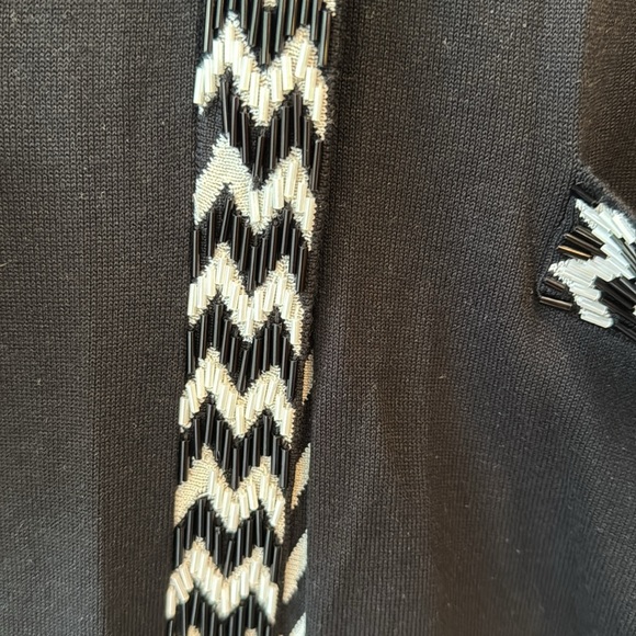 DVF/Diane Von Furstenberg Carmela Black and White Long Cardigan - Picture 7 of 16